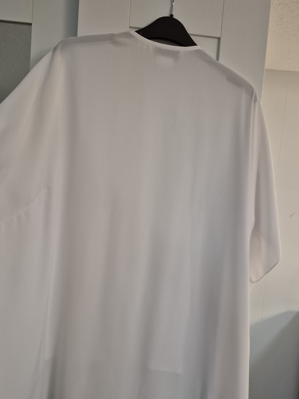 Joseph Ribkoff White Open-Front Draped Tunic - Picture 3 of 4
